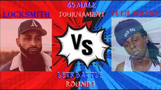 7# Lil Wayne - Tha Block Is Hot Is VS Locksmith - Willie Lynch (ROUND 1) | 2023 MALE RAP TOURNAMENT!