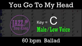 You Go To My Head - Backing Track with Intro + Lyrics in C (Male) - Jazz Sing-Along