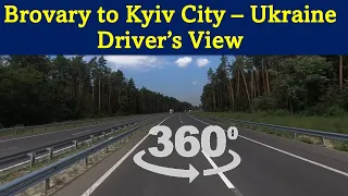 Car Sun Roof  View - Brovary to Kyiv City - Ukraine | Eyemmersive | 360 degree video | VR Tours