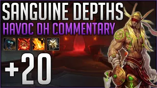 +20 Mythic Sanguine Depths Havoc DH POV Guide/Commentary Season 3 Encrypted Tyrannical