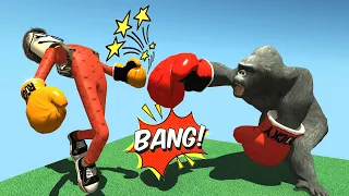 Nick vs Gorilla, Boxing, Funny story, Cartoon Animation