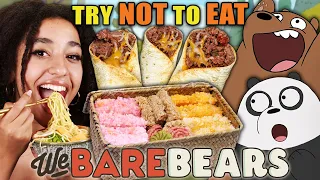 Try Not To Eat - We Bare Bears (Summer Ramen, Ice Bear’s Calzone, Fishy Sticks)