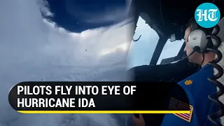 Plane flies into Hurricane Ida's eye. Watch cockpit view of what happened next