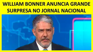 William Bonner diz que fará um "grande anúncio" surpresa no Jornal Nacional de hoje! #SHORTS