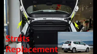 Peugeot 3008 back door struts replacement