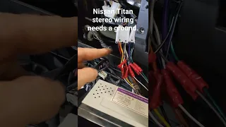 Nissan titan stereo, upgrade, replacement wiring issue #nissantitan #nissanarmada #doubledin