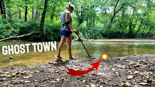 Metal Detecting for River Treasure at a Coal Mining Ghost Town!