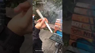 Aywa polo65 raucht 10g Joint und benutzt ihn als Messer
