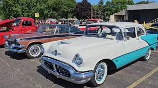 Famous annual classic car show {Wisconsin Iola Old Car Show} vlog of classic cars old trucks 2023