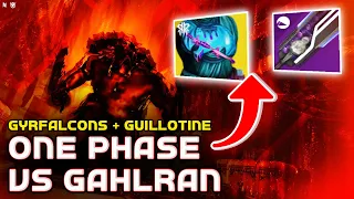 FALLING GUILLOTINE + GYRFALCON'S VS GAHLRAN | Duality DPS Test | Destiny 2 Season of the Seraph