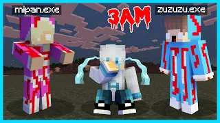 MIPAN & ZUZUZU MENJADI HANTU JAHAT DI MINECRAFT JAM 3 MALAM! AKUDAV TAKUT BANGET