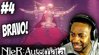 NieR Automata Walkthrough : 3rd Boss! (The Oprea Singer) Friendly Machines? Playthrough Part 4