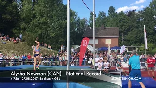 Alysha Newman Canadian Pole Vault Record 4.75m