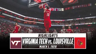 Virginia Tech vs. No. 11 Louisville Basketball Highlights (2019-20) | Stadium