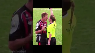 Cheeky football player almost kiss referee😂 #shorts