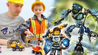 ЛЕГО ГЕРОИ против опасного монстра и его банды - Даник и LEGO истории для детей