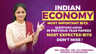 Indian Economy  Most Expected Questions For Ssc Cgl, Rrb Ntpc, Defence, Crpf, Afcat & Other Exams