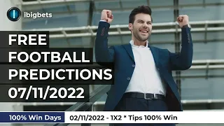 FOOTBALL PREDICTIONS TODAY|1X2 * TIPS 100% WIN 02/11/2022|FREE SOCCER PREDICTIONS@ibigbets