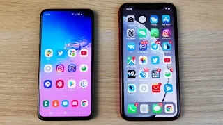 Samsung Galaxy S10e vs iPhone XR - ТЕСТ СКОРОСТИ! Speed Test