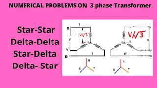 Numerical Problems on Three phase Transformers-I