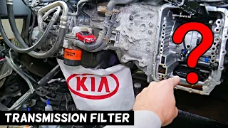 TRANSMISSION OIL FILTER REPLACEMENT REMOVAL LOCATION KIA OPTIMA FORTE SORENTO SPORTAGE SOUL RIO