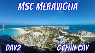 MSC Meraviglia, Buffet, Water Slides, Ocean Cay! Day 2! Part 1 Some Frustration With Long Lines!