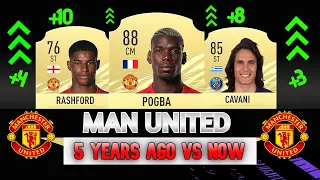 MANCHESTER UNITED 5 YEARS AGO VS NOW😱 FT. Rashford, Pogba, Cavani