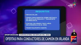 Vacantes para conductores de camión interesados en trabajar en Irlanda | RTVC Noticias