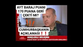 #YKS2021 AYT BARAJ PUANI 180 PUANDAN 170 PUANA GERİ ÇEKİLDİ Mİ ?