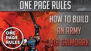 One Page Rules - How to build an Army - Army Forge