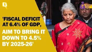 Budget 2023 | 'Fiscal Deficit to Be Brought Down to Below 4.5% By 2025-26: FM Sitharaman | The Quint