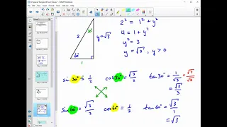 MCR3U - Trig02vt2 - Special Triangles & Exact Values