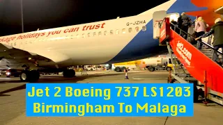 Trip Report| Jet2 Boeing 737-8K5 LS1203 Birmingham BHX to Malaga AGP, November 2023 in 4K