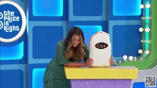 The Price Is Right (Season 50) Manuela Can't Pick Up The Heavy Bag Moment