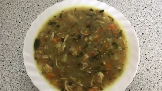 Barley soup with chicken سوپ جو با گوشت مرغ خیلی عالی و خوشمزه