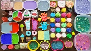 Crunchy slime smoothie- Mixing Old Slimes And Clay - Oddly satisfying Videos