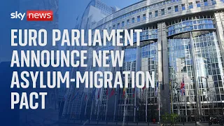 European Parliament officials hold news conference on new asylum and migration pact