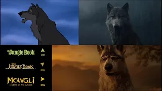 Mowgli (2018)/The Jungle Book (1967/2016): side-by-side comparison