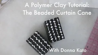 Black and White Series, The Beaded Curtain Cane in Polymer Clay