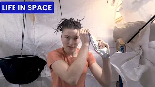 Astronaut Kayla Barron Shows How You Wash Hair in Space