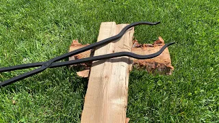 Forged fireplace pick up tongs