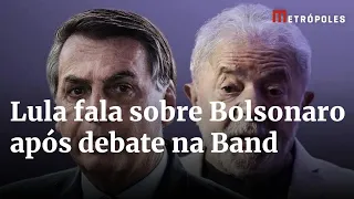 "Bolsonaro vive de mentiras. O povo já descobriu", diz Lula ao sair do debate