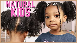 Twist out ponytails for kids | Cute natural hairstyles for kids