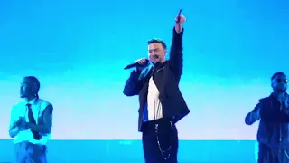 Justin Timberlake performs Cant Stop The Feeling on The Forget Tomorrow Tour in Vancouver on 4/29/24