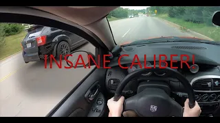 INSANE Caliber SRT-4 races STAGE 2 Neon SRT-4!