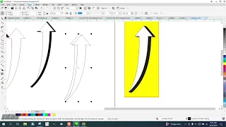 Corel Draw Tips & Tricks Curved Arrow looking 3D Part 2 without Block Shadow