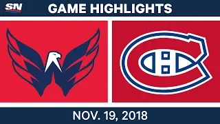 NHL Highlights | Capitals vs. Canadiens – Nov. 19, 2018