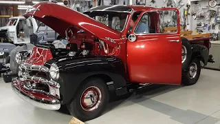 "FIRE IT UP FRIDAY" 54 CHEVY 3100 with dual carbs on a 235 CI