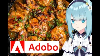 Japanese VTuber reaction to Chicken Adobo【Cooking】