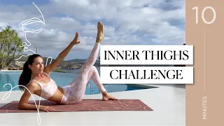 10 MIN INNER THIGH WORKOUT - 14 Days Challenge for toned and slim thighs | guided by angie